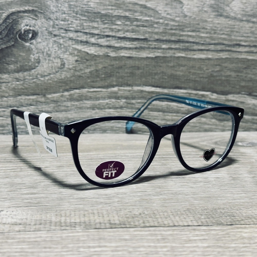 Truth & Love Eyeglass Frames Teens Blue Square Frames Only 50-19-140 T&L 10